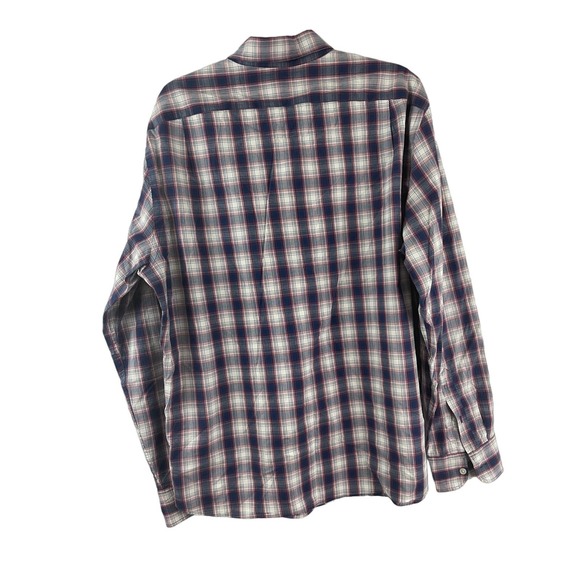 J. Crew Size XL men’s  Plaid Button Down Shirt Long Sleeve Blue White 98% Cotton - Picture 2 of 6